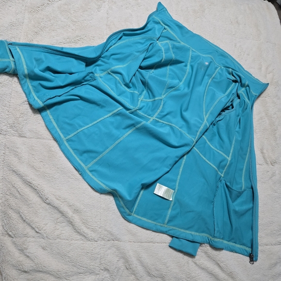 Tangerine Athletic Jacket yoga walking running hiking boating thumbholes, M - Picture 7 of 12
